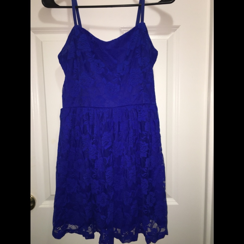 Royal blue lace dress
